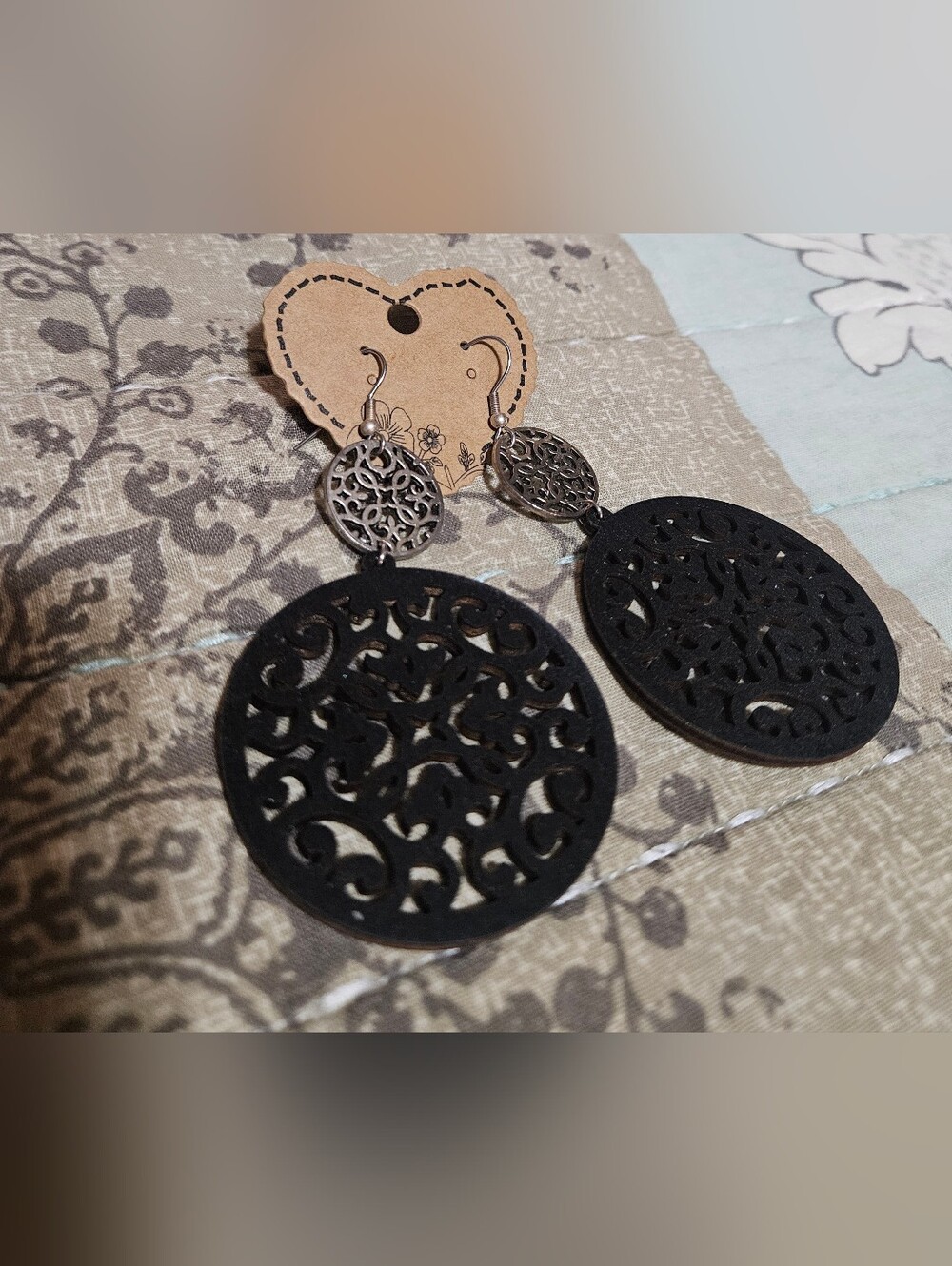 "Aanya" Wooden Boutique Earrings (last two)